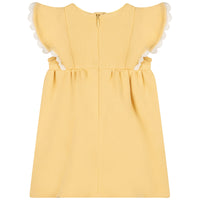 Robe à volants en molleton - Jaune Pale