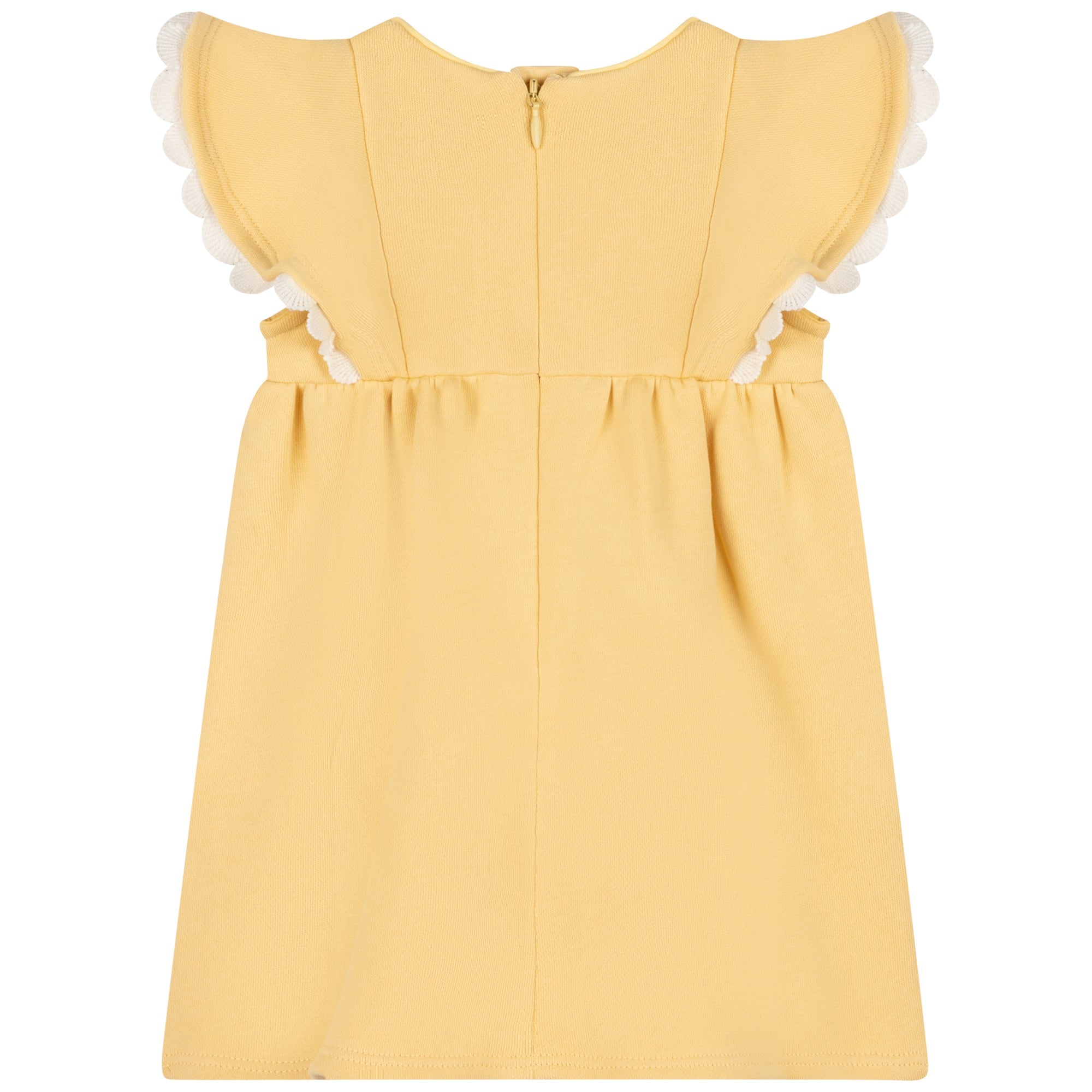 Robe à volants en molleton - Jaune Pale