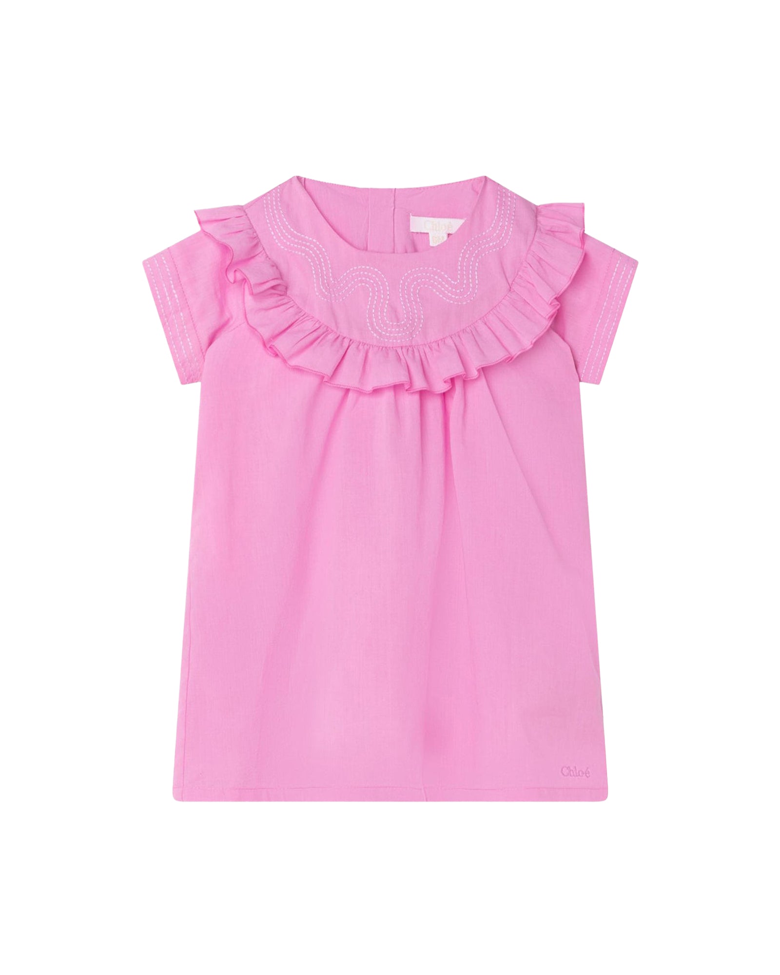 Robe à volants en coton - Cyclamen