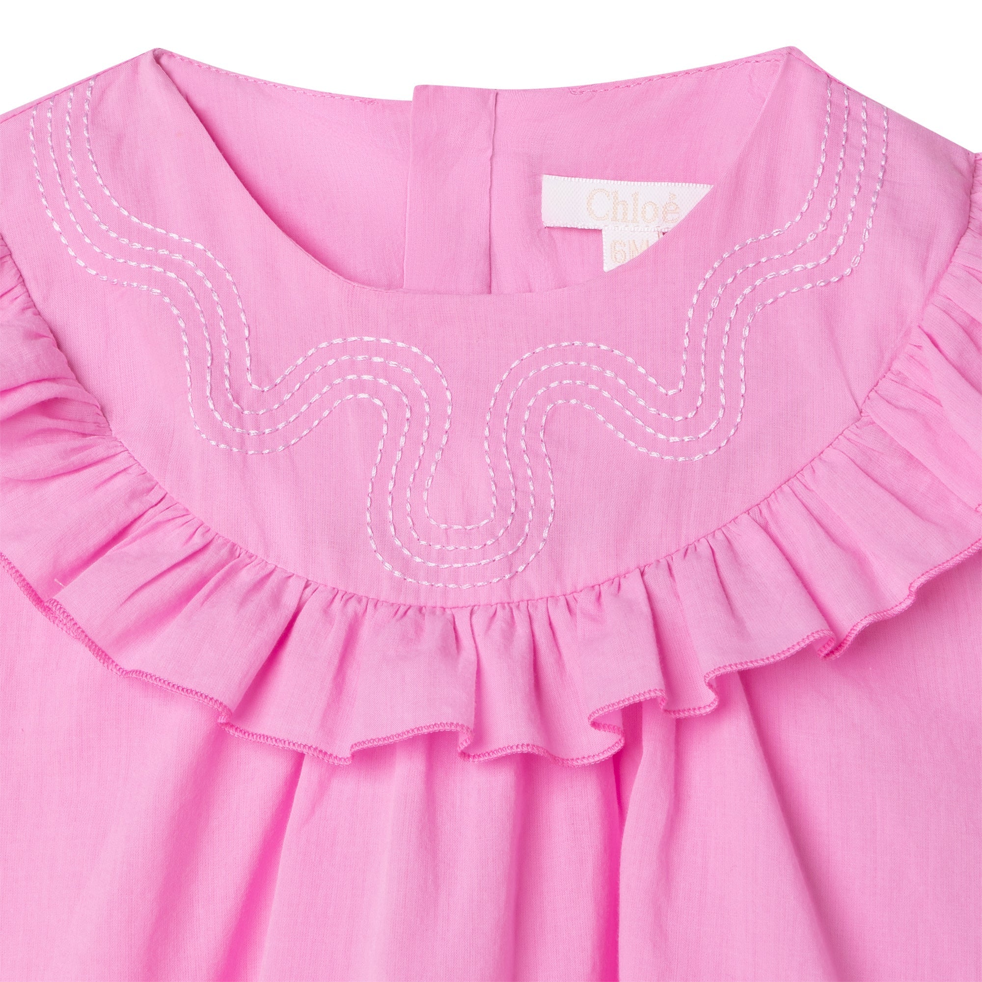 Robe à volants en coton - Cyclamen