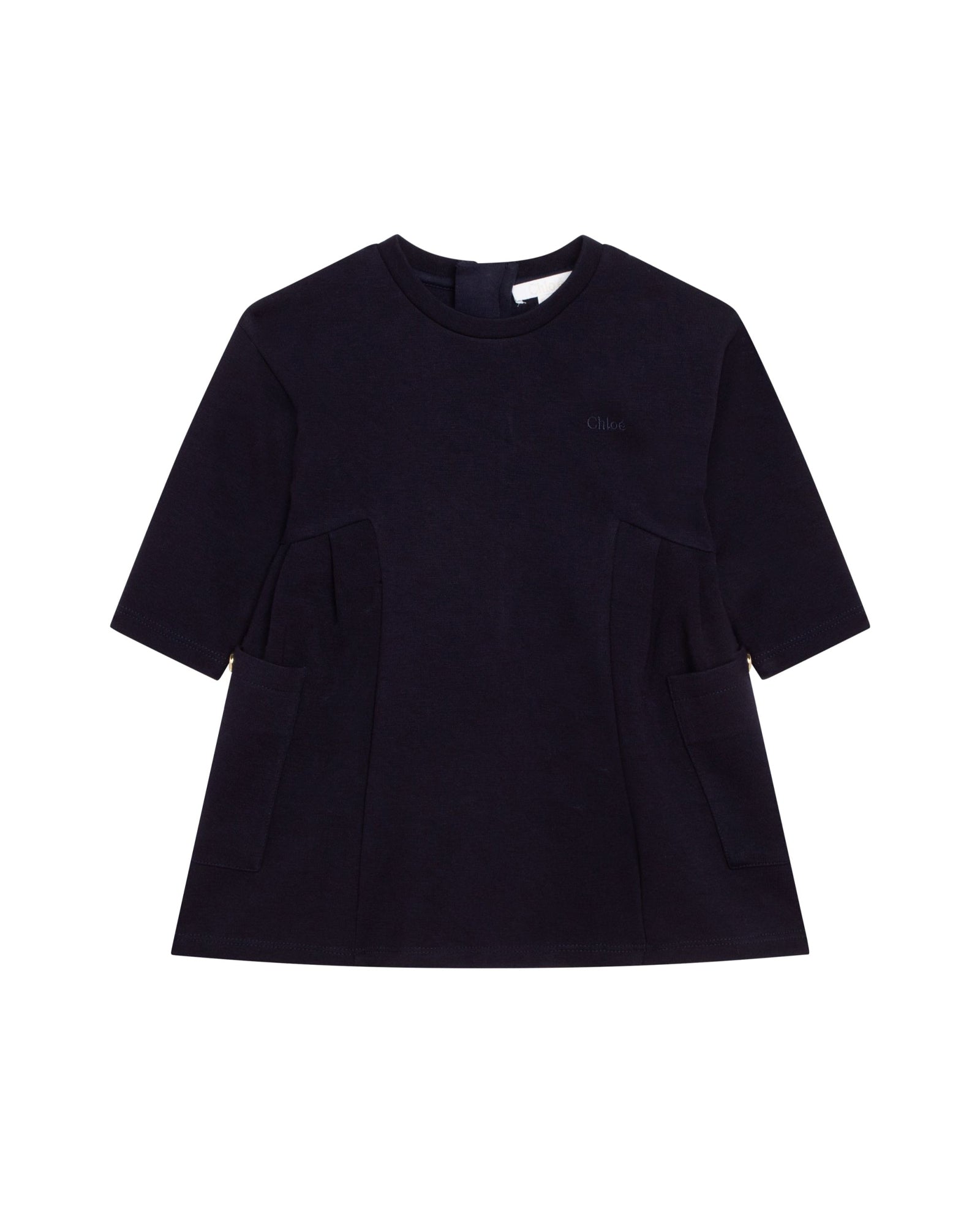 Short-sleeved dress - Bleu Amiral