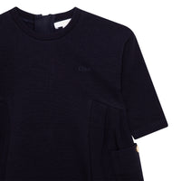 Short-sleeved dress - Bleu Amiral