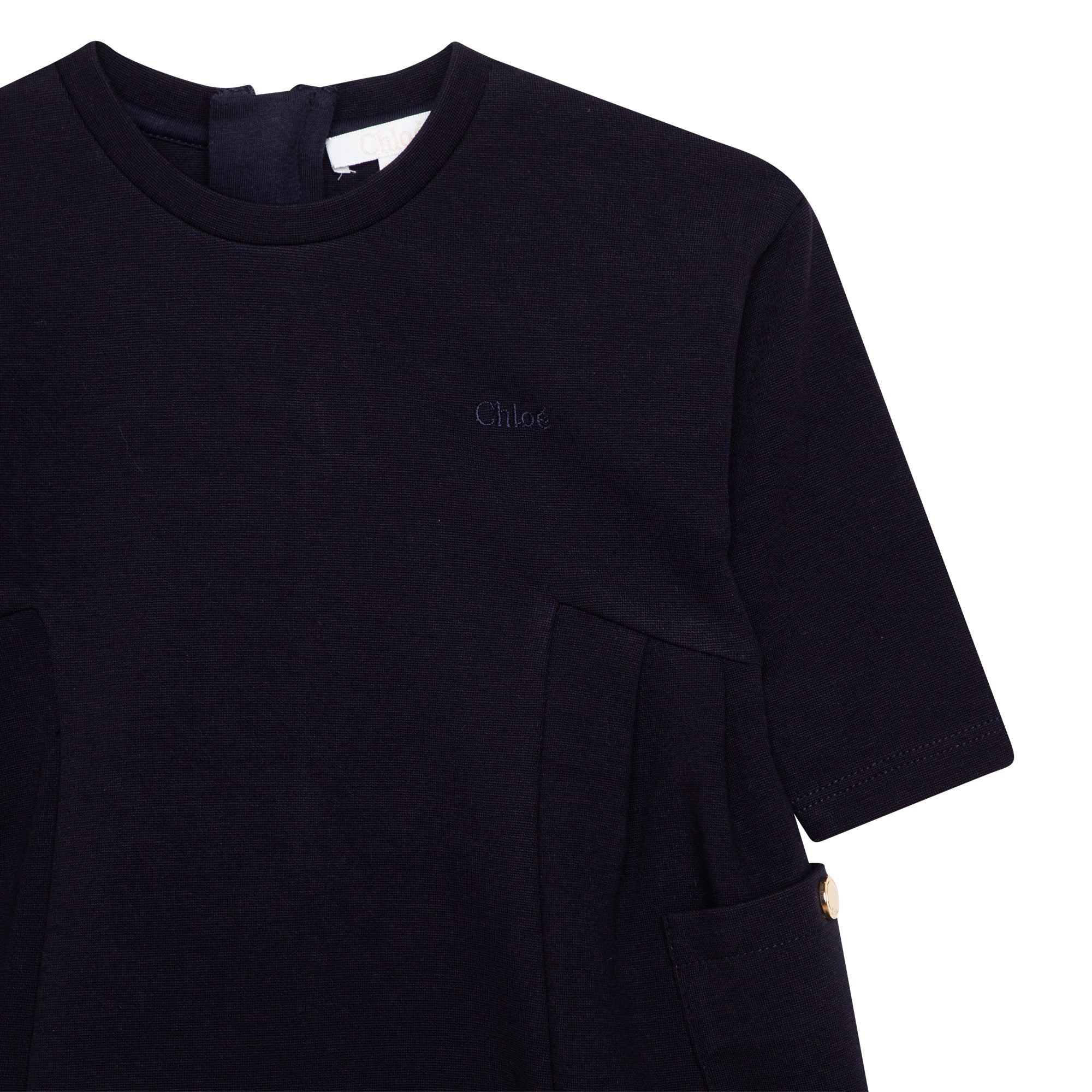 Short-sleeved dress - Bleu Amiral