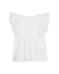 Robe à volants en coton - Off White