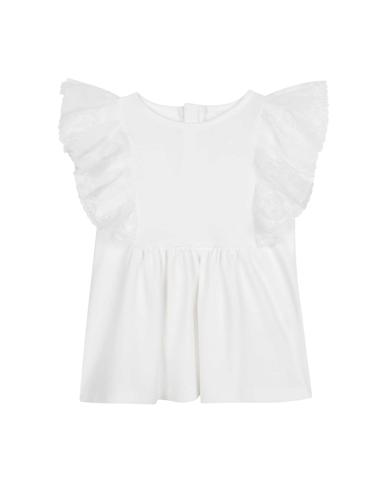 Robe à volants en coton - Off White