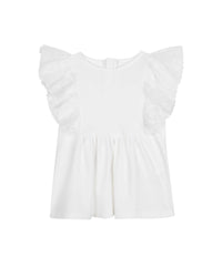 Robe à volants - Offwhite
