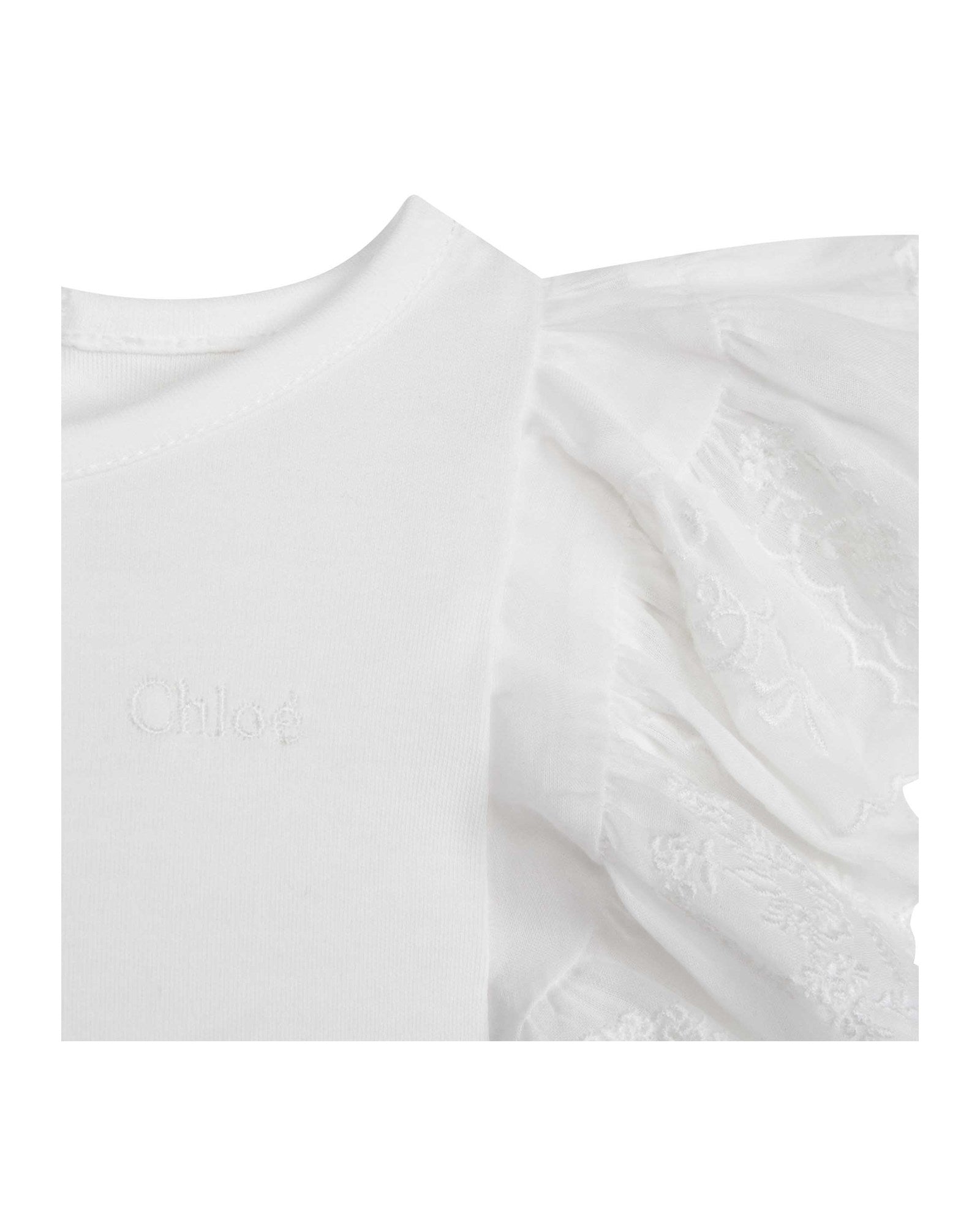 Robe à volants en coton - Off White