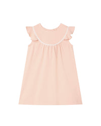 Robe brodée à volants en coton - Bois de Rose