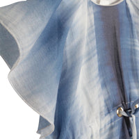 Cotton gauze dress - Blue White