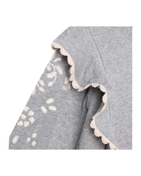Flounced cotton dress - Heather grey
