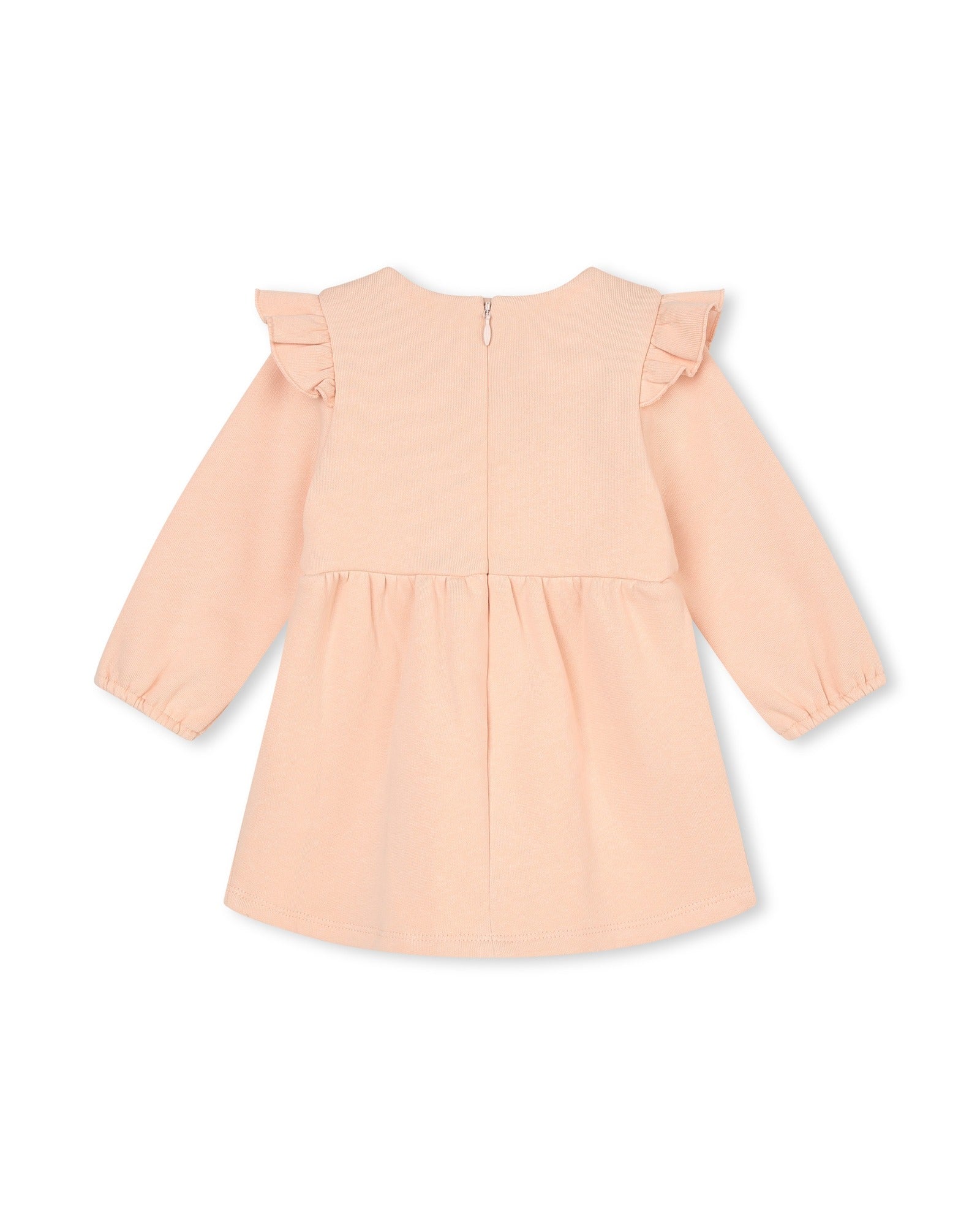 Robe à manches longues en coton - Bois de rose