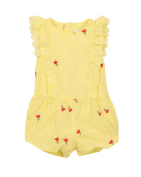 Combi-short à broderies - Light Lime