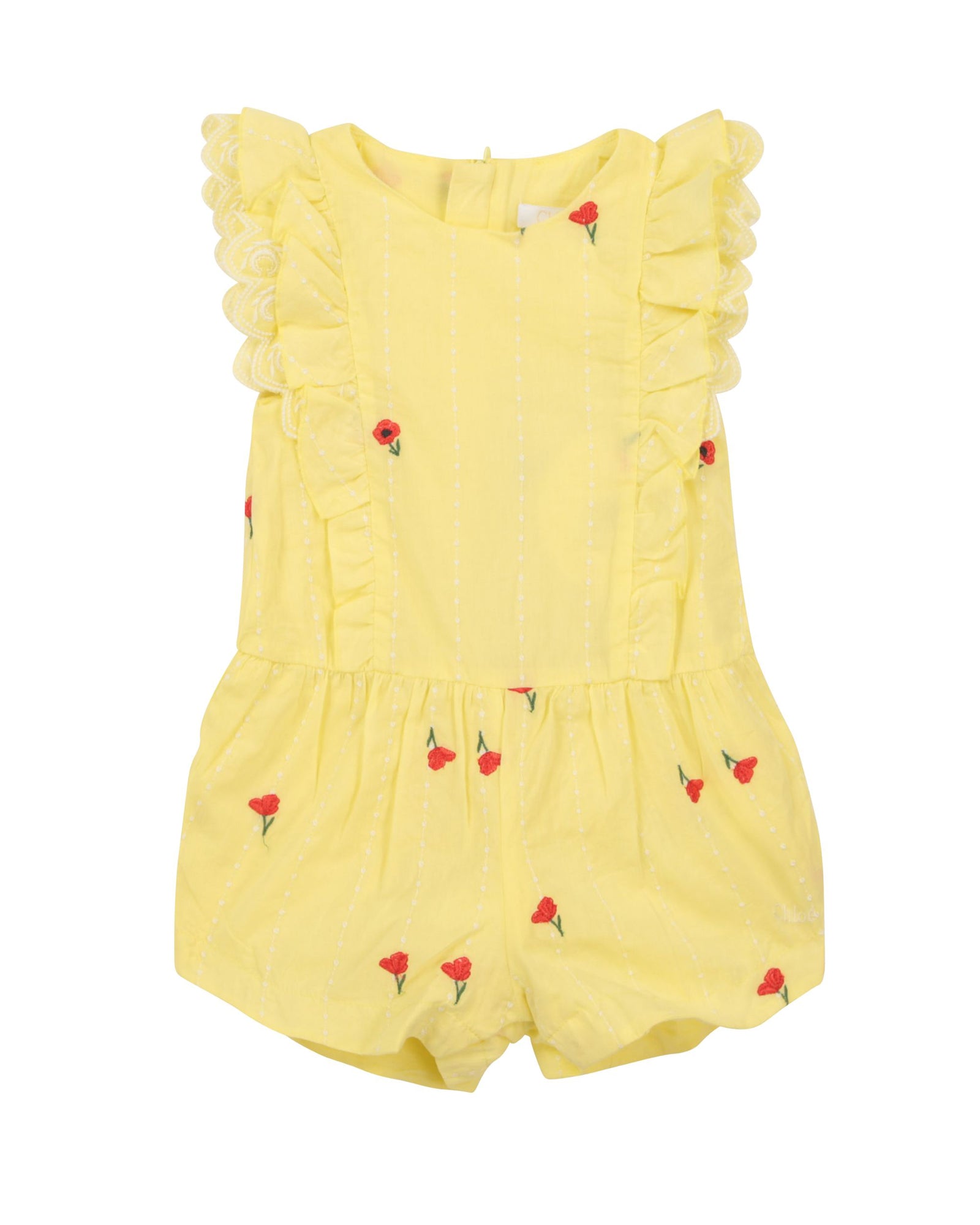 Combi-short à broderies - Light Lime