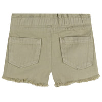 Cotton herringbone shorts - Tender Green