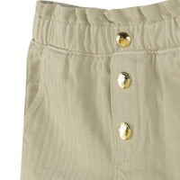 Cotton herringbone shorts - Tender Green