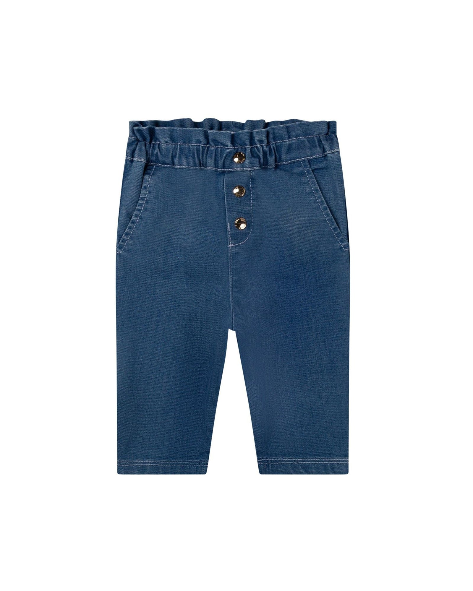 Pantalon en denim avec jeux et brossage - Double Stone