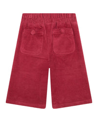 Cotton trousers with elasticated waistband - Begonia