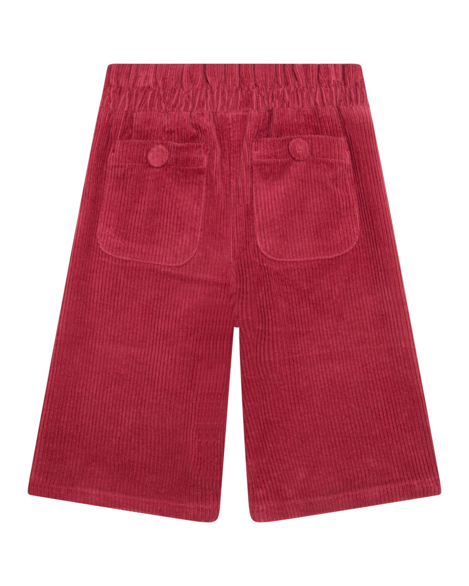 Cotton trousers with elasticated waistband - Begonia