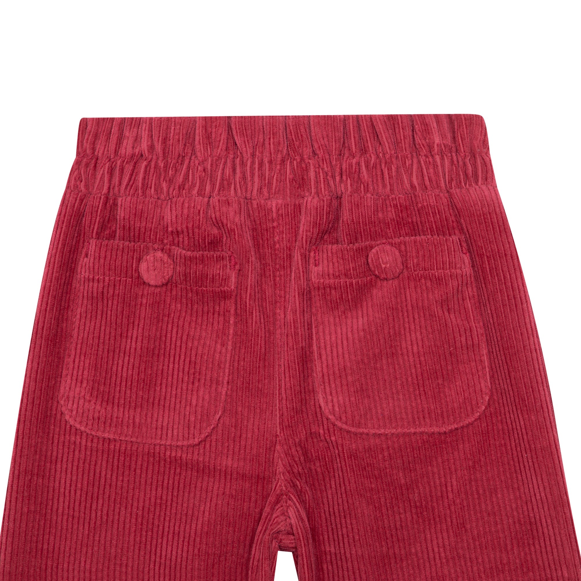 Cotton trousers with elasticated waistband - Begonia