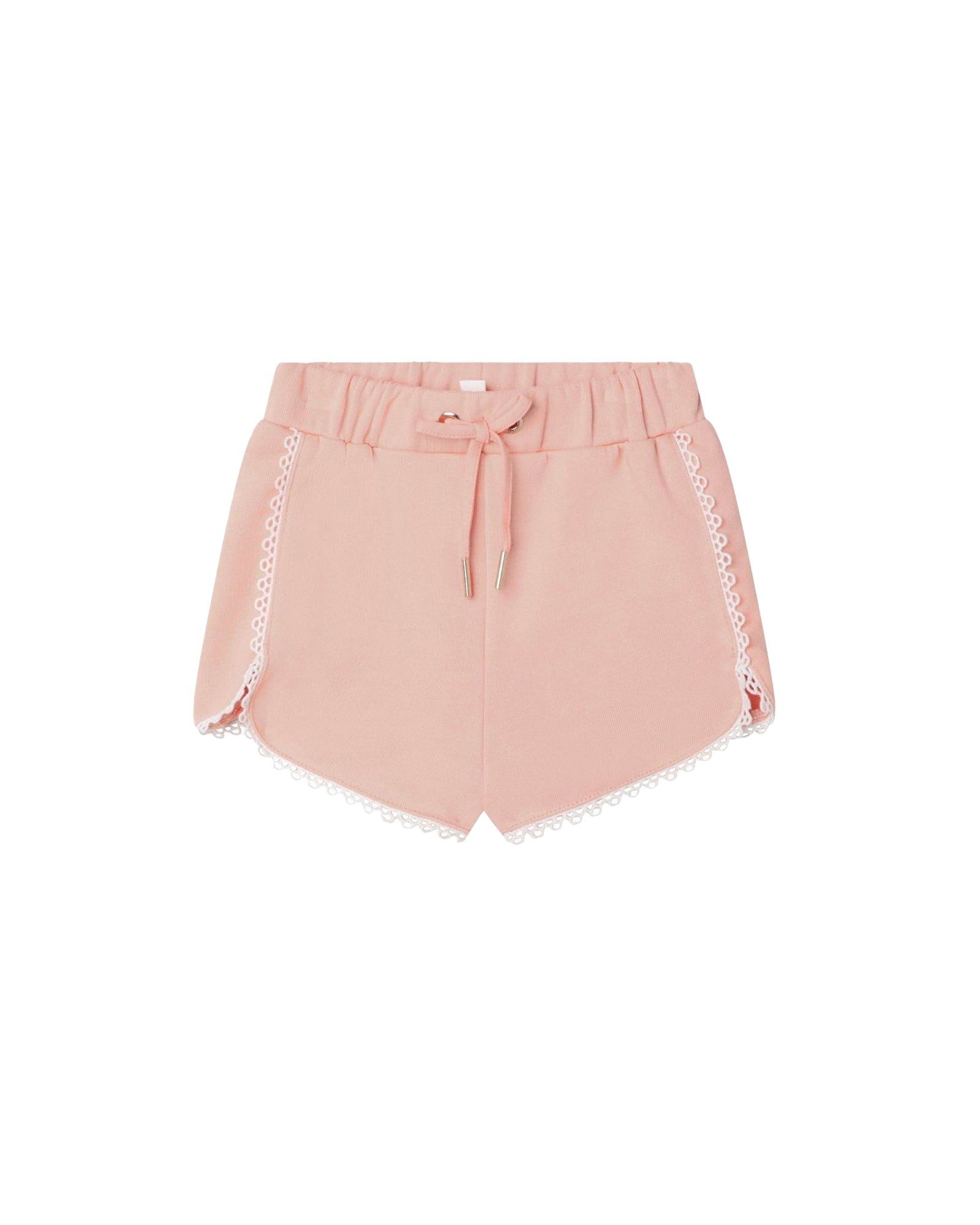 Short en molleton en taille élastiquée - Bois de rose