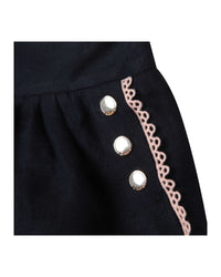Short à pressions en lin - Bleu Amiral