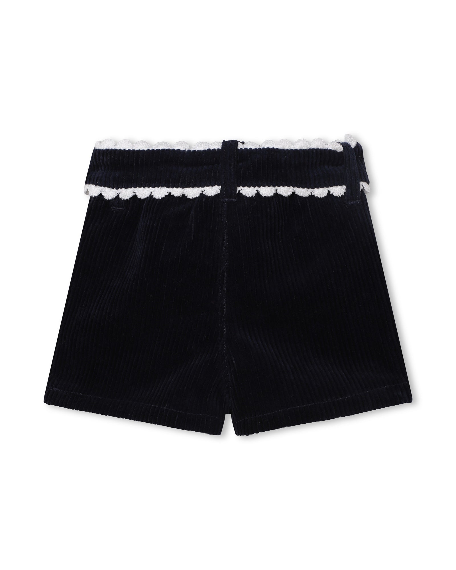 Elasticated velvet shorts - Bleu Amiral