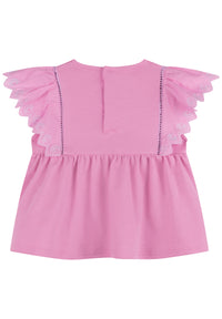 Top with embroidery - Cyclamen