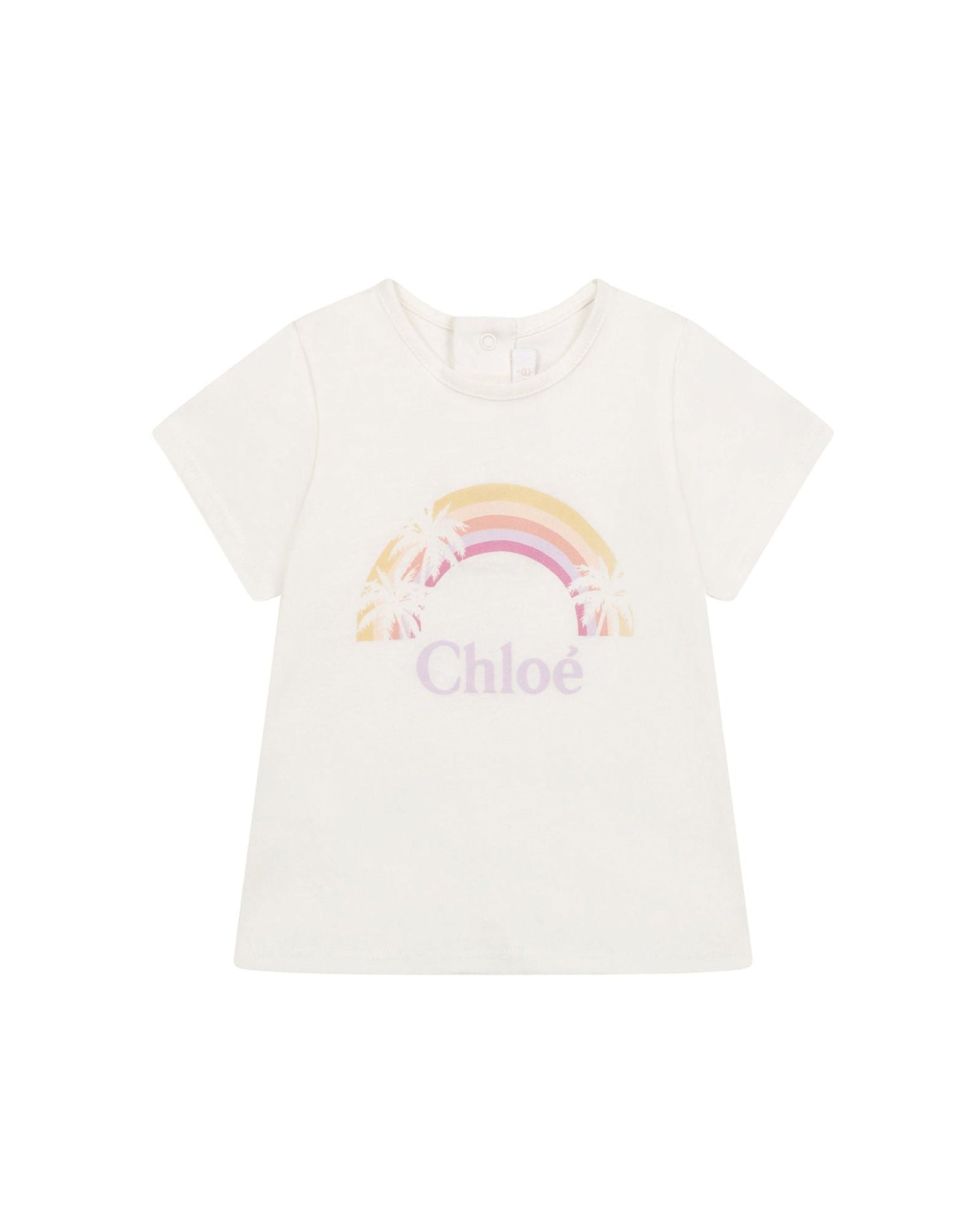 T-shirt avec visuel arc-en-ciel et logo - Offwhite