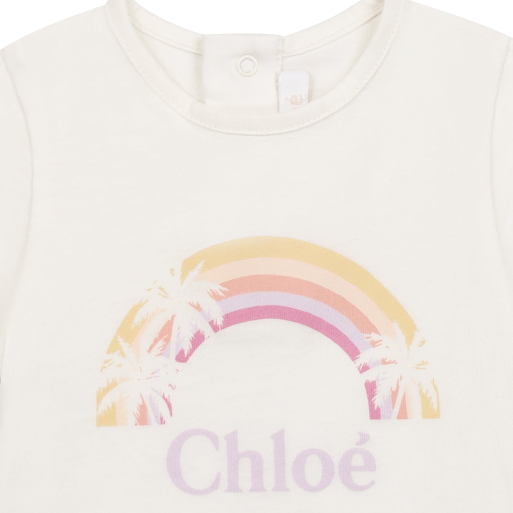 T-shirt avec visuel arc-en-ciel et logo - Offwhite