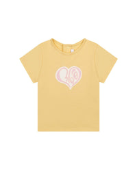 T-shirt with rainbow design and logo - Pale Yellow