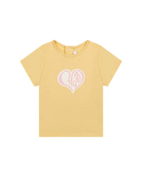 T-shirt avec visuel arc-en-ciel et logo - Jaune pale