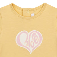 T-shirt avec visuel arc-en-ciel et logo - Jaune pale
