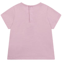 T-shirt avec visuel arc-en-ciel et logo - Mauve