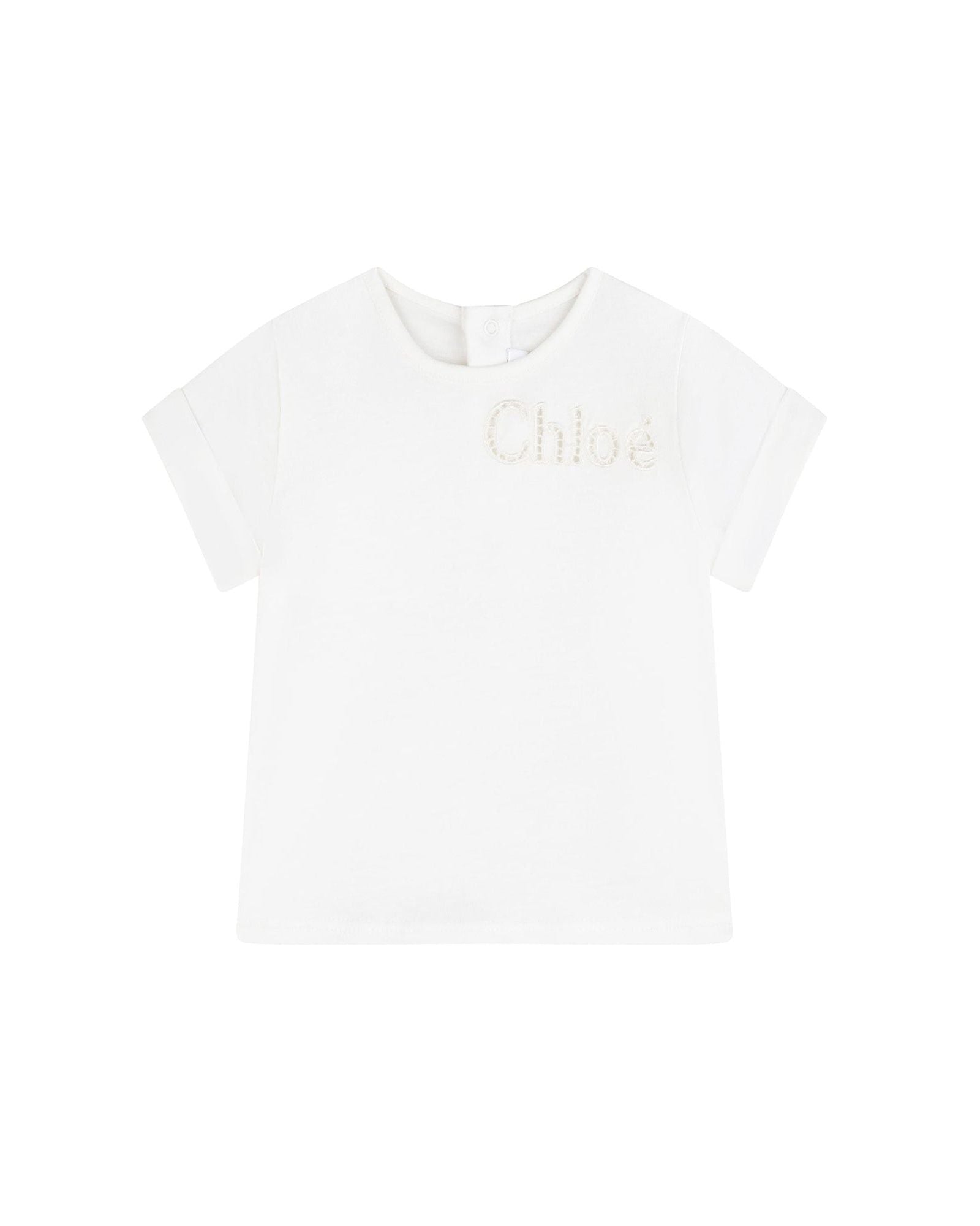 T-shirt logo ajouré - Offwhite