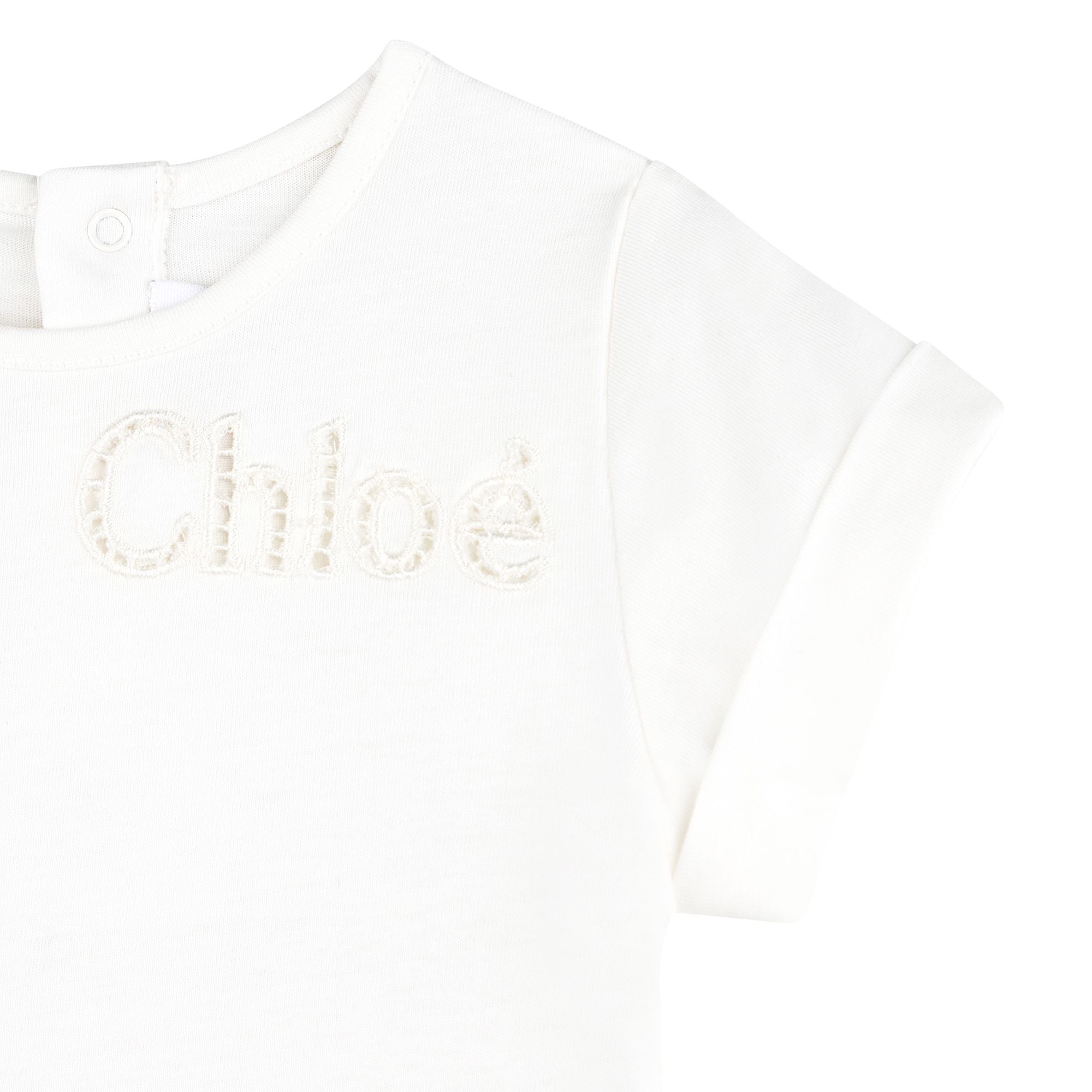 T-shirt logo ajouré - Offwhite