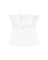 Top sans manche à volants - Offwhite