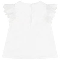 Top sans manche à volants - Offwhite