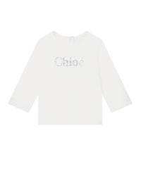 T-shirt manches longues en interlock - Offwhite