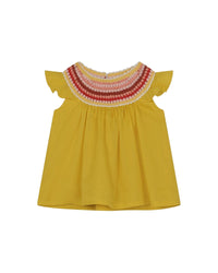 Blouse in cotton voile - Yellowed