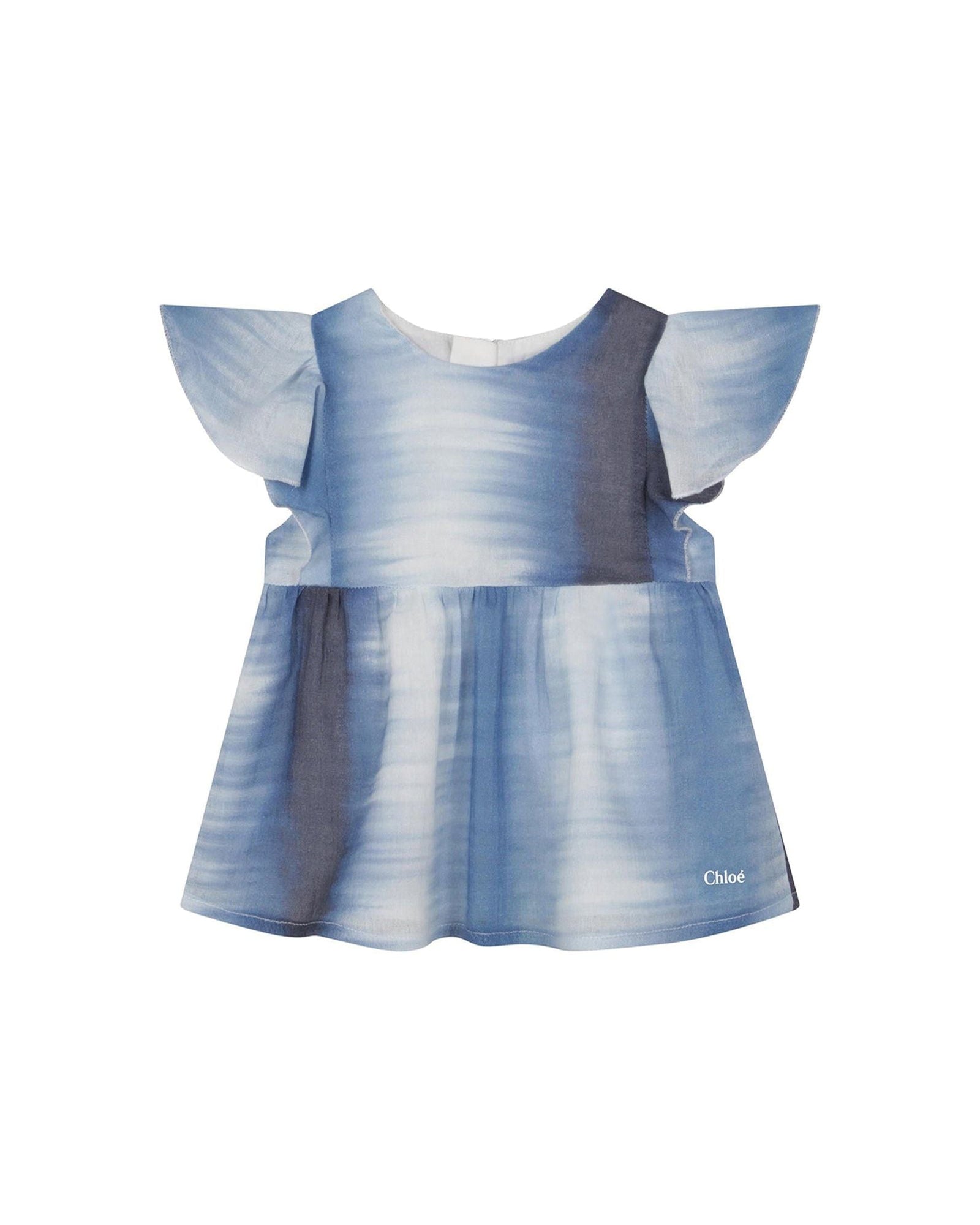Robe en gaze de coton - Bleu blanc