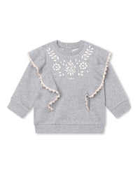 Sweatshirt en coton - Gris chiné