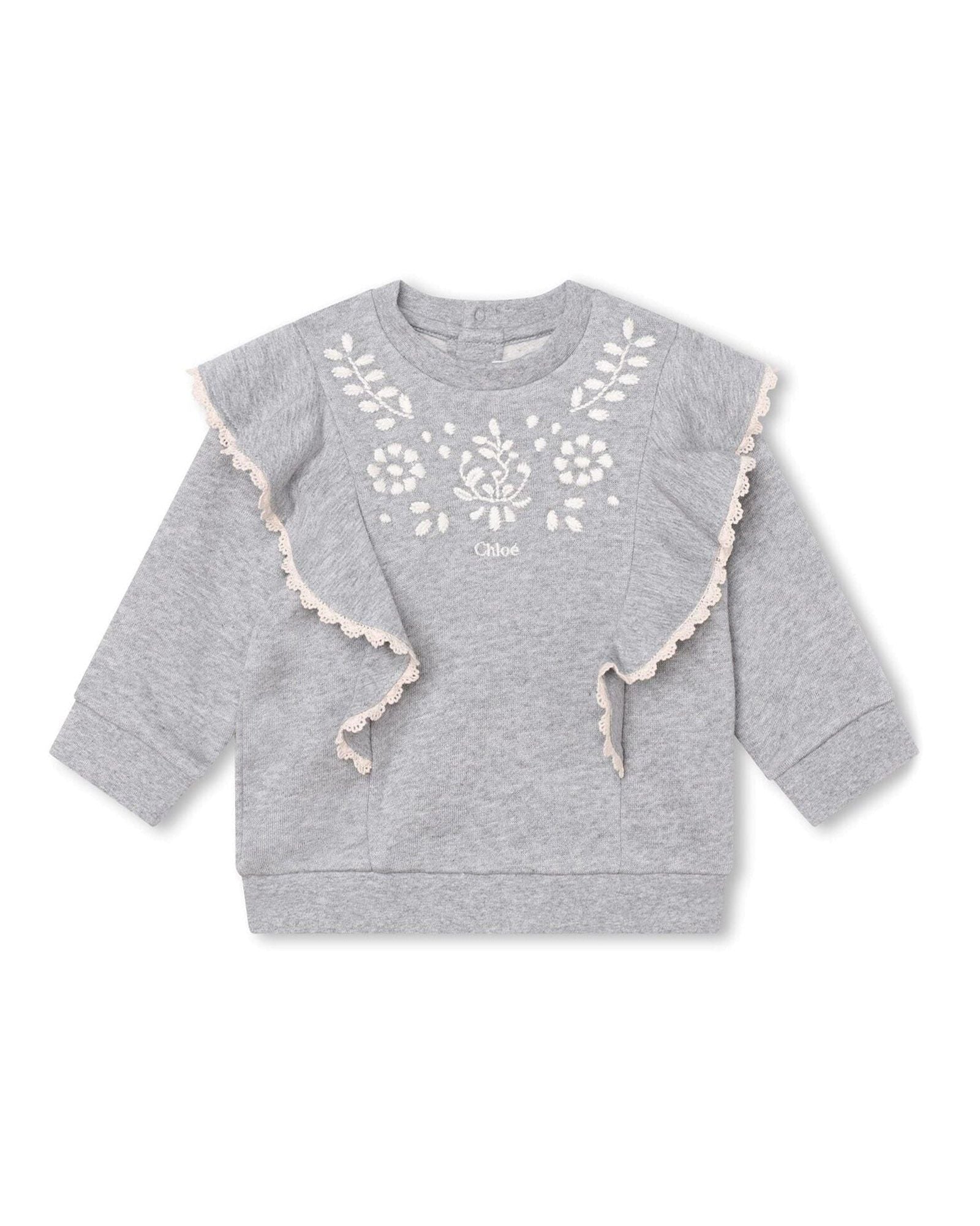 Sweatshirt en coton - Gris chiné