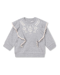 Cotton sweatshirt - Mottled Grey