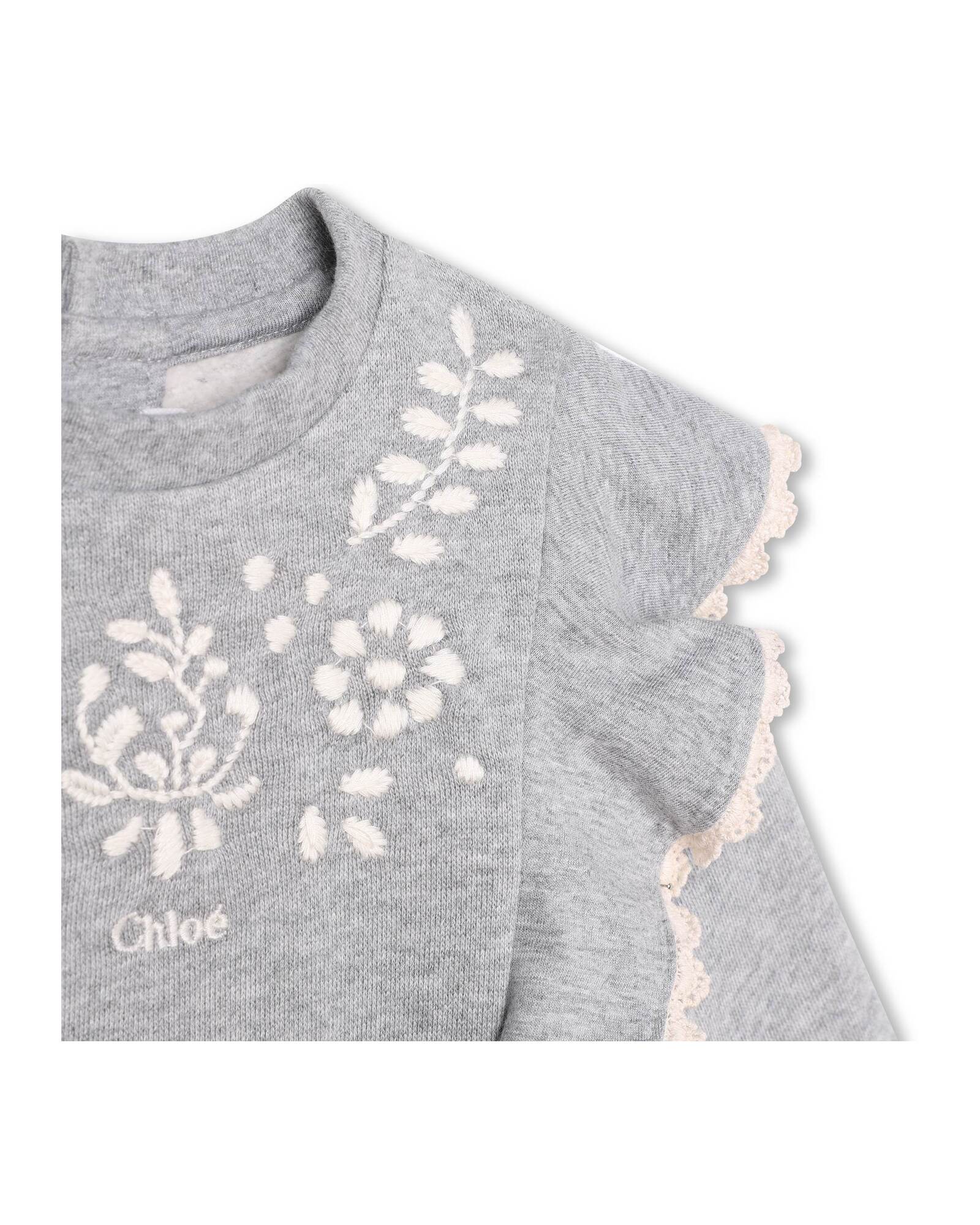 Sweatshirt en coton - Gris chiné