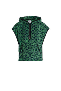 Poncho serviette à capuche unisex - Bright Green