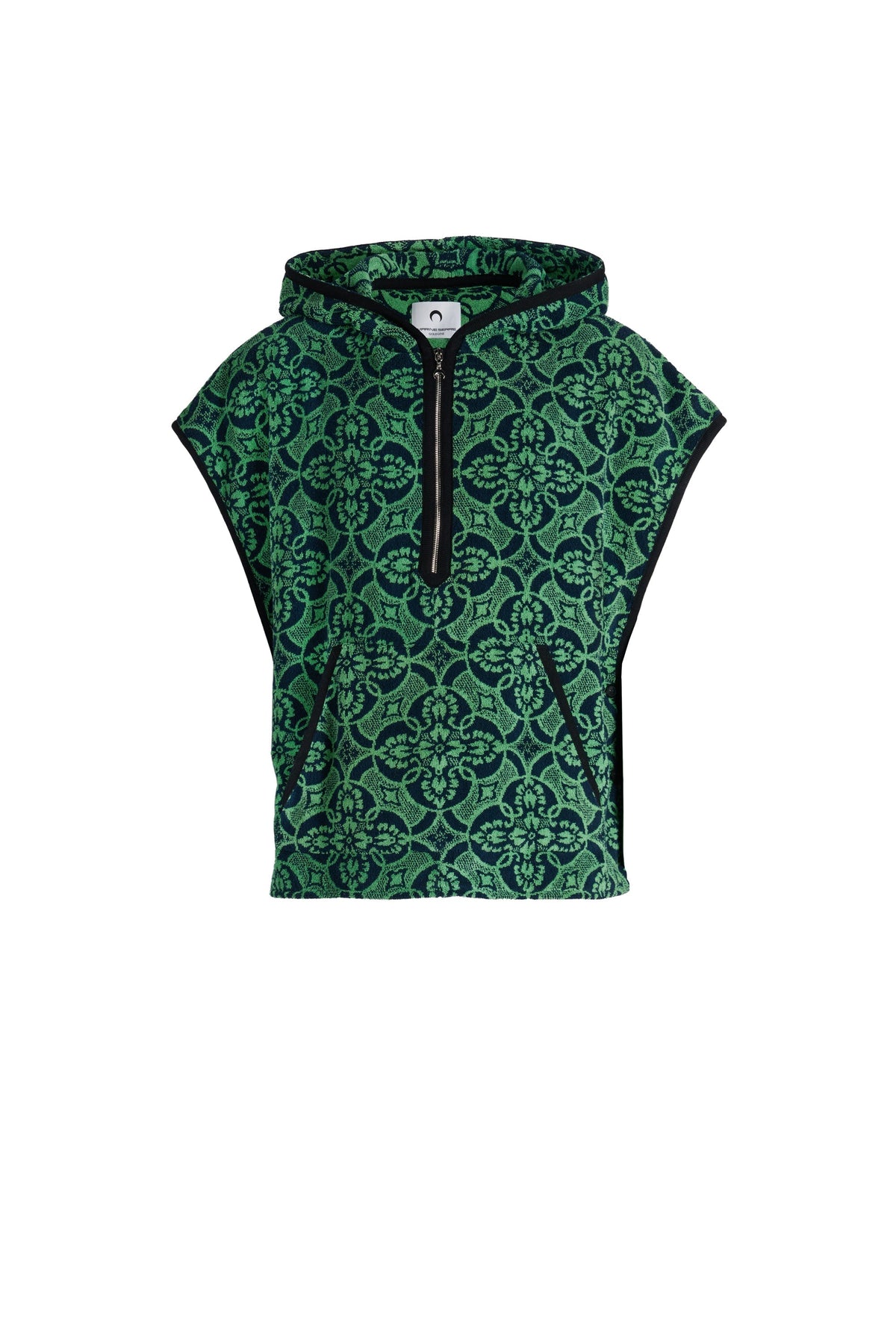 Poncho serviette à capuche unisex - Bright Green
