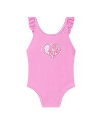 Maillot de bain 1 pièce avec petits volants - Cyclamen