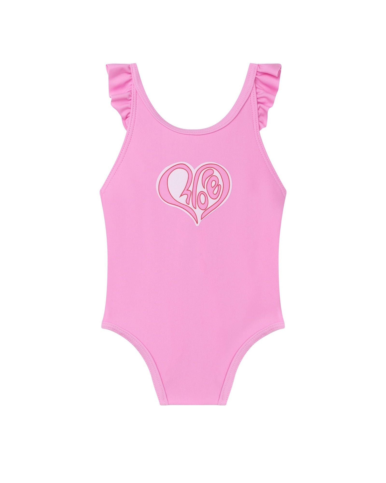 Maillot de bain 1 pièce avec petits volants - Cyclamen