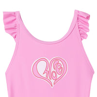 Maillot de bain 1 pièce avec petits volants - Cyclamen
