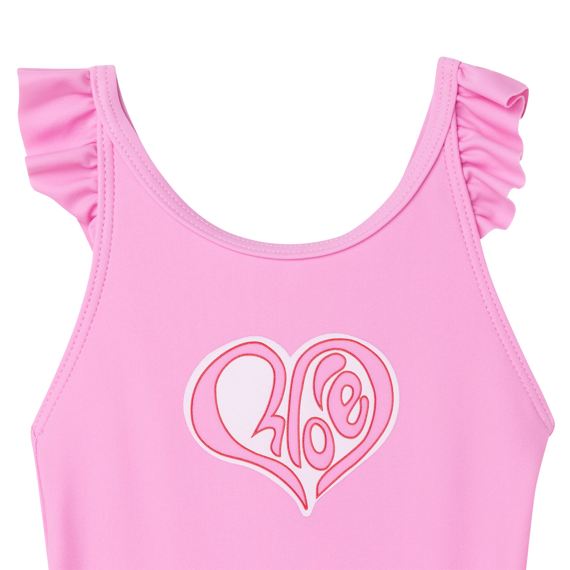 Maillot de bain 1 pièce avec petits volants - Cyclamen